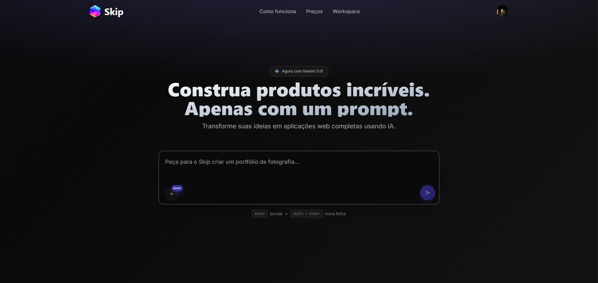 Interface do Skip