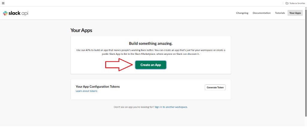 Slack API — Create an App